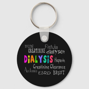Porte-clés T-Shirt de la terminologie de la dialyse