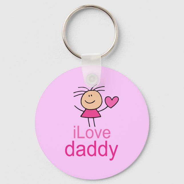 Porte-clés T-shirt de mignonne I Love Daddy (Recto)