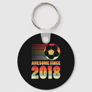 Porte-clés T-shirt drôle depuis 2018 Foot 8ème Anniversaire
