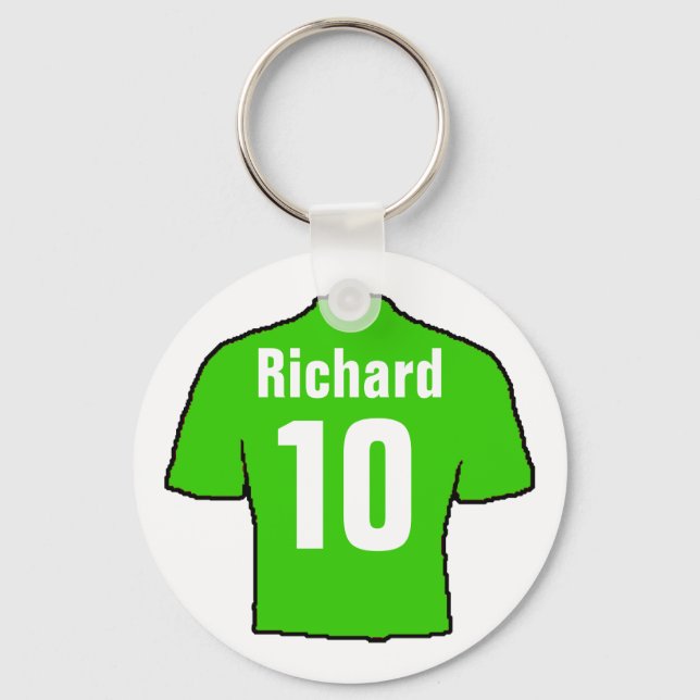 Porte-clés T-shirt fan de football. (Recto)