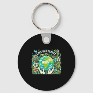 Porte-clés T Shirt Jour de la Terre Aimons Notre Planète 