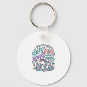 Porte-clés T-Shirt Licorne Crinière Salée Âme Ensoleillée Sty