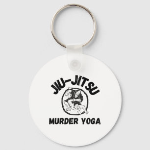 Porte-clés T-shirt Murder Yoga drôle de Jiu Jitsu brésilien