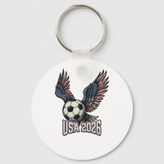 Porte-clés T-Shirt Retro USA Soccer 2026 Ailes d'Aigle