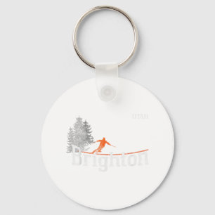 Porte-clés T-shirt Style Brighton Utah, 1980 T-shirt Ski Vint