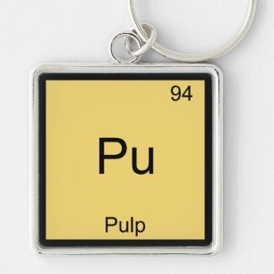Porte-clés T-Shirt symbole d'élément de chimie drôle de Pu - 