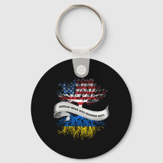 Porte-clés T-Shirt Ukraine Fabriqué en Amérique avec des Raci