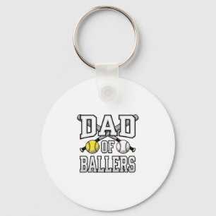 Porte-clés T-shirt vintage baseball softball pour papa de jou