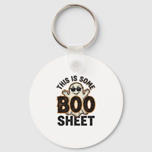 Porte-clés T-shirt vintage drôle de fantôme Boo pour Hallowee