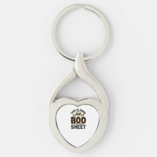 Porte-clés T-shirt vintage Halloween drôle de fantôme Boo She