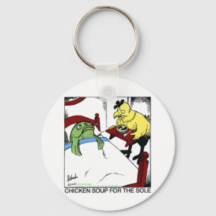 Porte-clés T-shirts Cadeaux Poisson/ Poulet Drôles pour la So