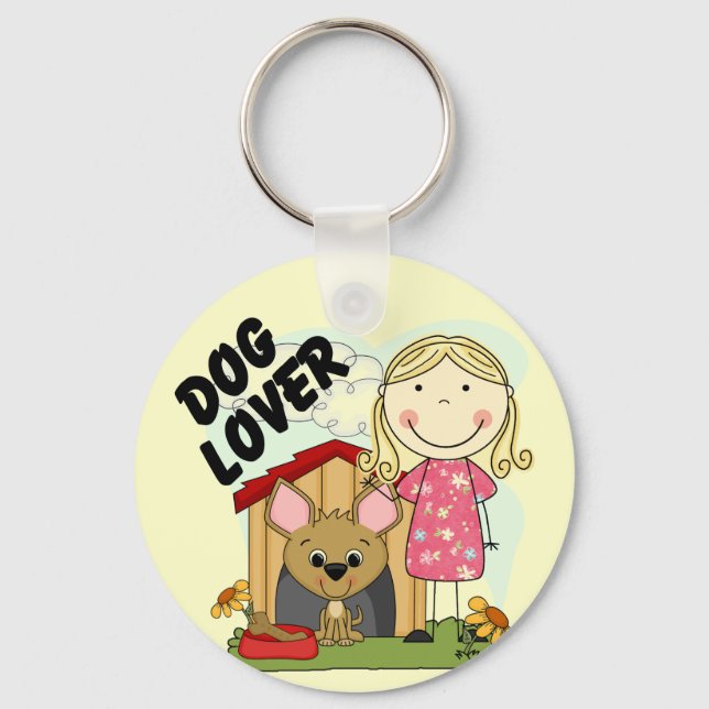 Porte-clés T-shirts et cadeaux blonds de fille d'amoureux des (Recto)