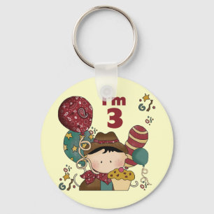 Porte-clés T-shirts et cadeaux Cowboy 3e anniversaire