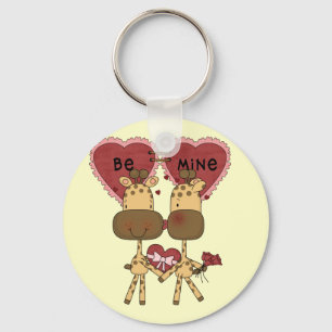 Porte-clés T-shirts et cadeaux d'amour de Valentine de girafe