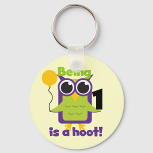 Porte-clés T-shirts et cadeaux d'anniversaire de Hoot Owl 1er