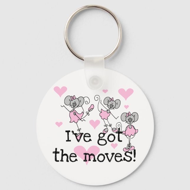 Porte-clés T-shirts et cadeaux de ballet Moves (Recto)