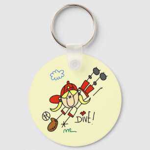 Porte-clés T-shirts et cadeaux de baseball pour filles