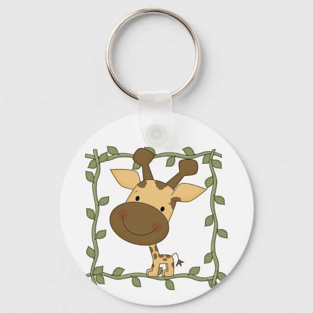Porte-clés T-shirts et cadeaux de girafe de bébé (Recto)