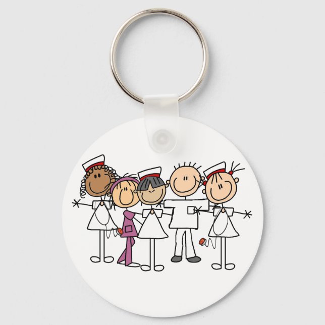 Porte-clés T-shirts et cadeaux de la Semaine des infirmières (Recto)