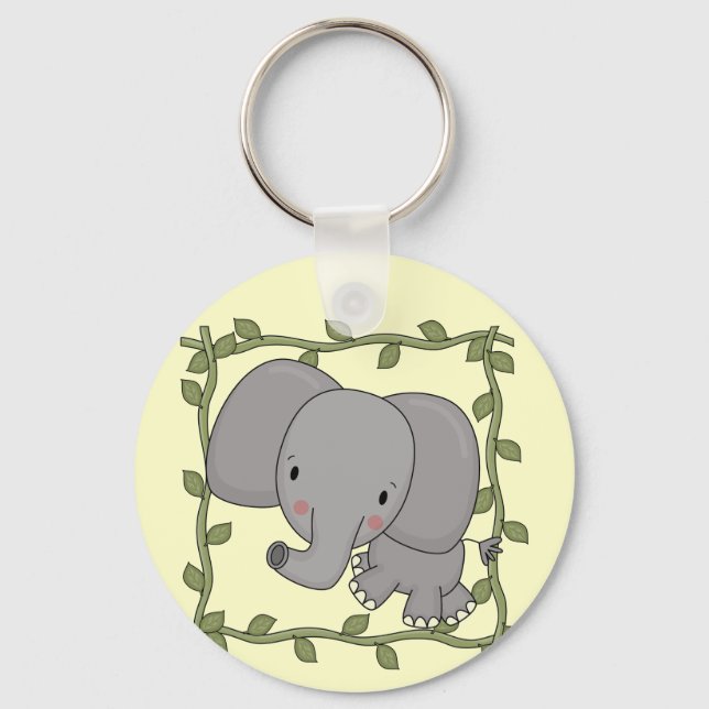 Porte-clés T-shirts et cadeaux d'éléphant de bébé (Recto)
