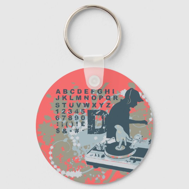 Porte-clés T-shirts et cadeaux DJ (Recto)