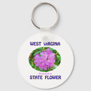 Porte-clés T-shirts et cadeaux Flower State de Virginie-Occid
