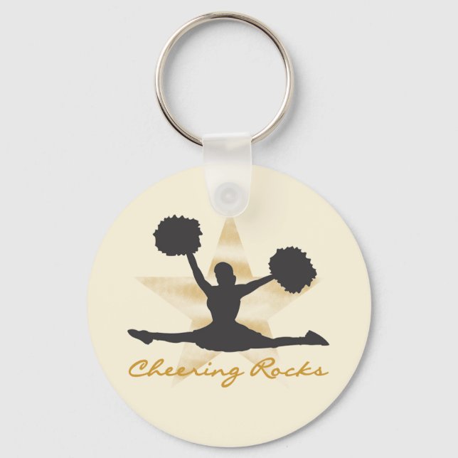Porte-clés T-shirts et cadeaux Gold Cheering Rocks (Recto)