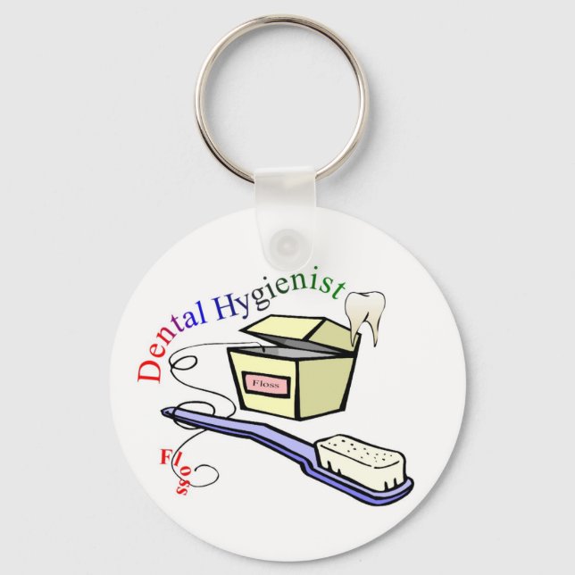 Porte-clés T-shirts et cadeaux hygiénistes (Recto)