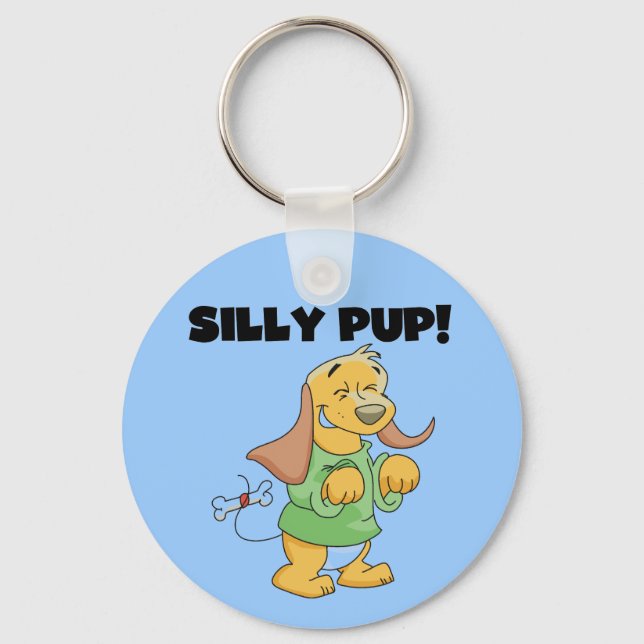 Porte-clés T-shirts et cadeaux idiots de chiot de chemise (Recto)