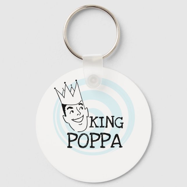 Porte-clés T-shirts et cadeaux King Poppa (Recto)