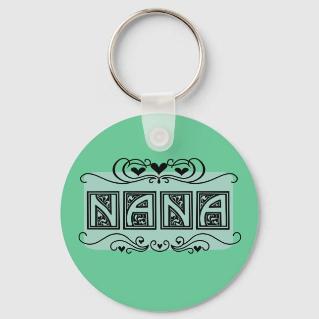 Porte-clés T-shirts et cadeaux Nameplate Nana (Recto)