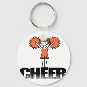 Porte-clés T-shirts et cadeaux Orange Cheerleader