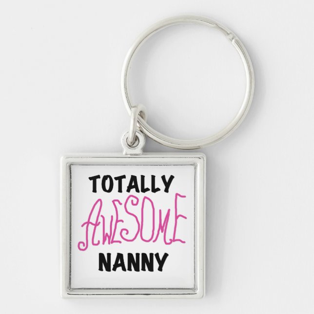 Porte-clés T-shirts et cadeaux rose Nanny absolument géniaux (Devant)