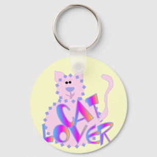 Porte-clés T-shirts et cadeaux roses d'amoureux des chats
