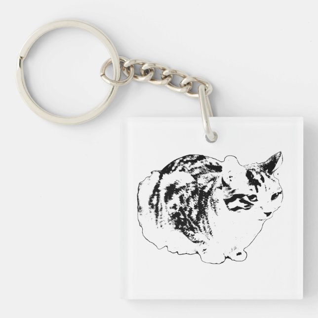 Porte-clés Tabby De Poche, Verre De Vacances Doux (Devant)