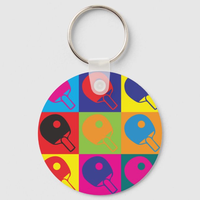 Porte-clés Table Tennis Pop Art (Recto)
