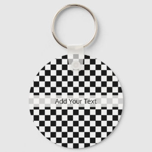 Porte-clés Tableau de bord classique noir et blanc par STaylo