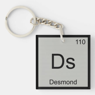 Porte-clés Tableau périodique des éléments de chimie du nom d
