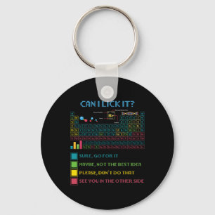 Porte-clés Tableau périodique drôle Science Puis-je le lécher