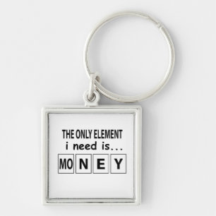 Porte-clés Tableau périodique Élément monétaire amusant Table