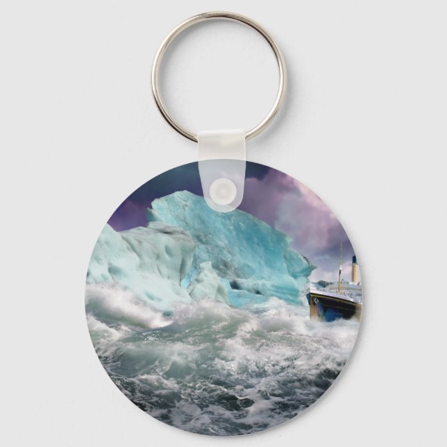 Porte-clés Tableau Titanic et Iceberg RMS (Recto)