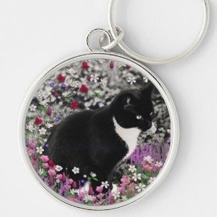 Porte-clés Taches de rousseur en fleurs II - chat de Kitty de