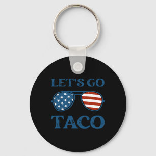 Porte-clés Taco Trump 2025 Retro Sungles Drôle Allons Taco