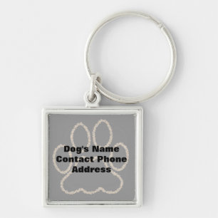 Porte-clés Tag de chat de chien animal