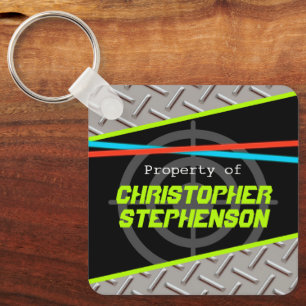Porte-clés Tag Laser Boys Personnalisé Nom ID Porte - clé