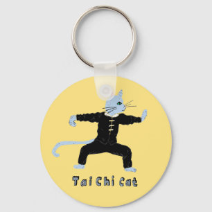 Porte-clés Tai chi cat key ring marshal arts gift
