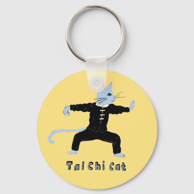 Porte-clés Tai chi chat clé anneau marshal arts cadeau (Recto)