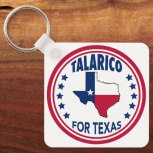 Porte-clés Talarico pour l'élection Texas Red White Blue