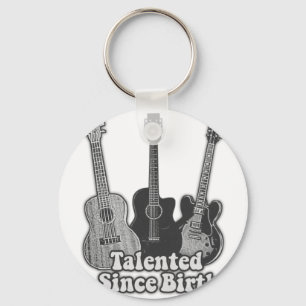 Porte-clés Talentueux depuis la naissance. vintage guitare no