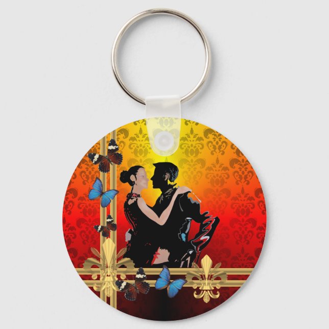 Porte-clés Tango sur damas (Recto)